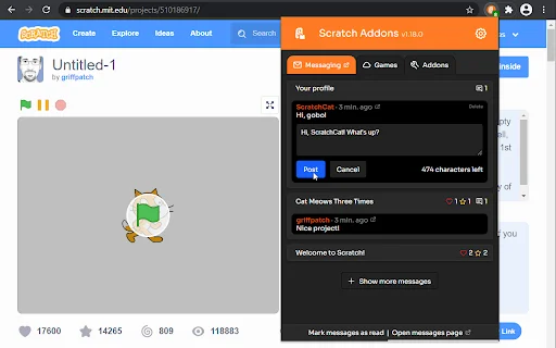 Download Scratch Addons Terbaru – Fitur Kustomisasi Scratch Gratis - Screenshot 1