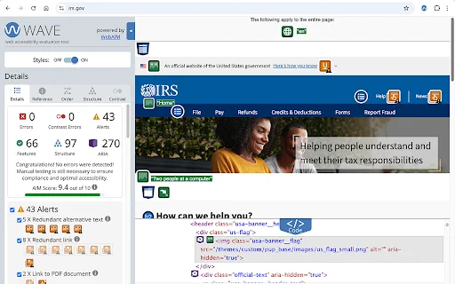 WAVE Evaluation Tool: Cek Aksesibilitas Web Gratis & Akurat - Screenshot 1