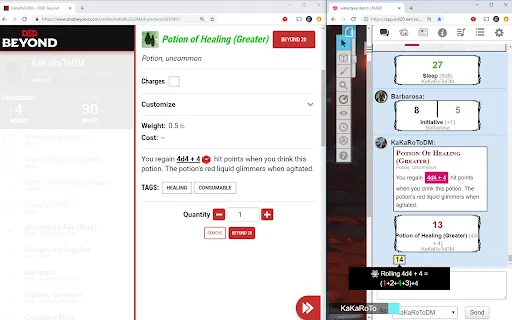 Unduh Beyond 20 Terbaru – Integrasi D&D Beyond ke Roll20 & Foundry - Screenshot 2