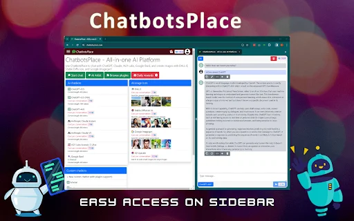ChatbotsPlace: Akses ChatGPT, Claude & Gemini di Satu Sidebar - Screenshot 2