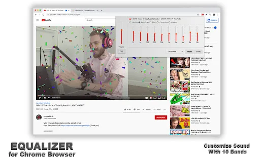 Equalizer untuk Chrome – Penguat Bass & Audio Terbaik Gratis - Screenshot 2
